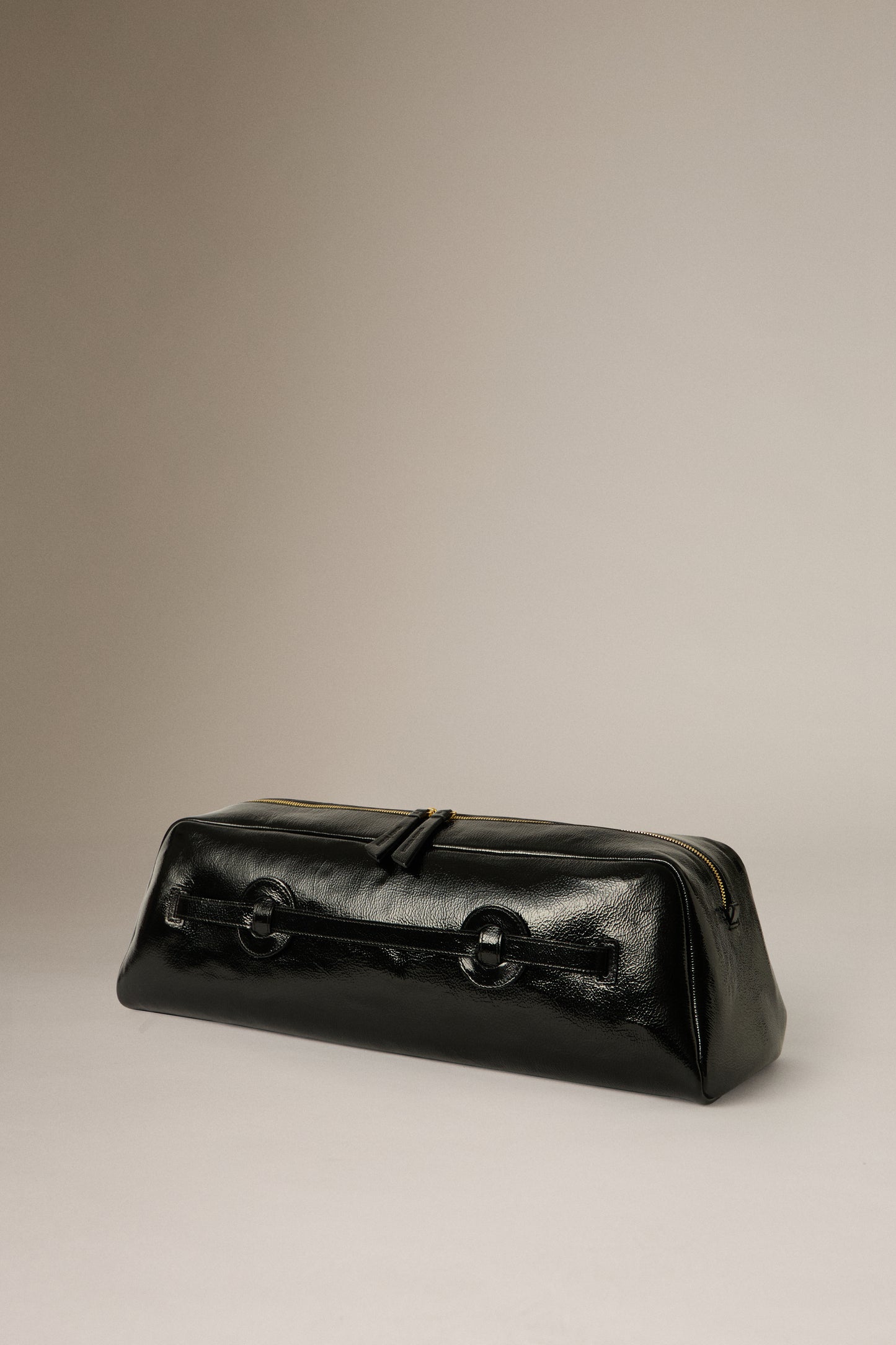 GLOSSY LEATHER PILLOW CLUTCH